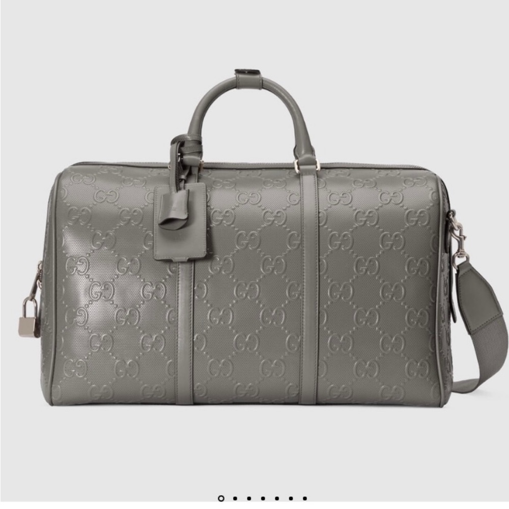 New in duster - Gucci GG embossed gray duffle